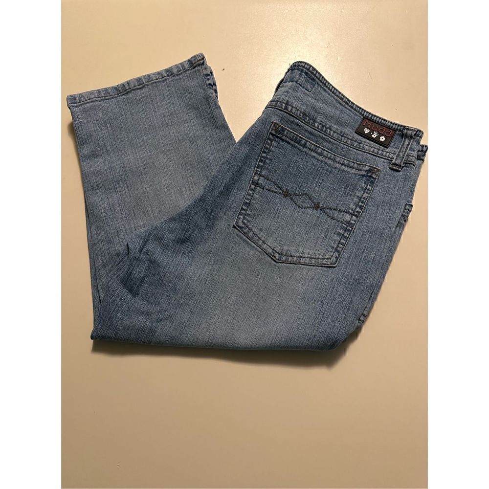 Vintage Y2K Womens Mudd Brand Denim Jean Capris Low Rise Stretch Size 7 Juniors